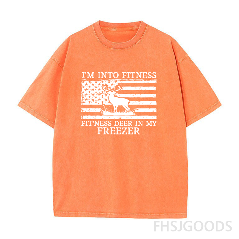 I'm Into Fitness Fitness Deer in My Freezer Unisex Distressed T-Shirt