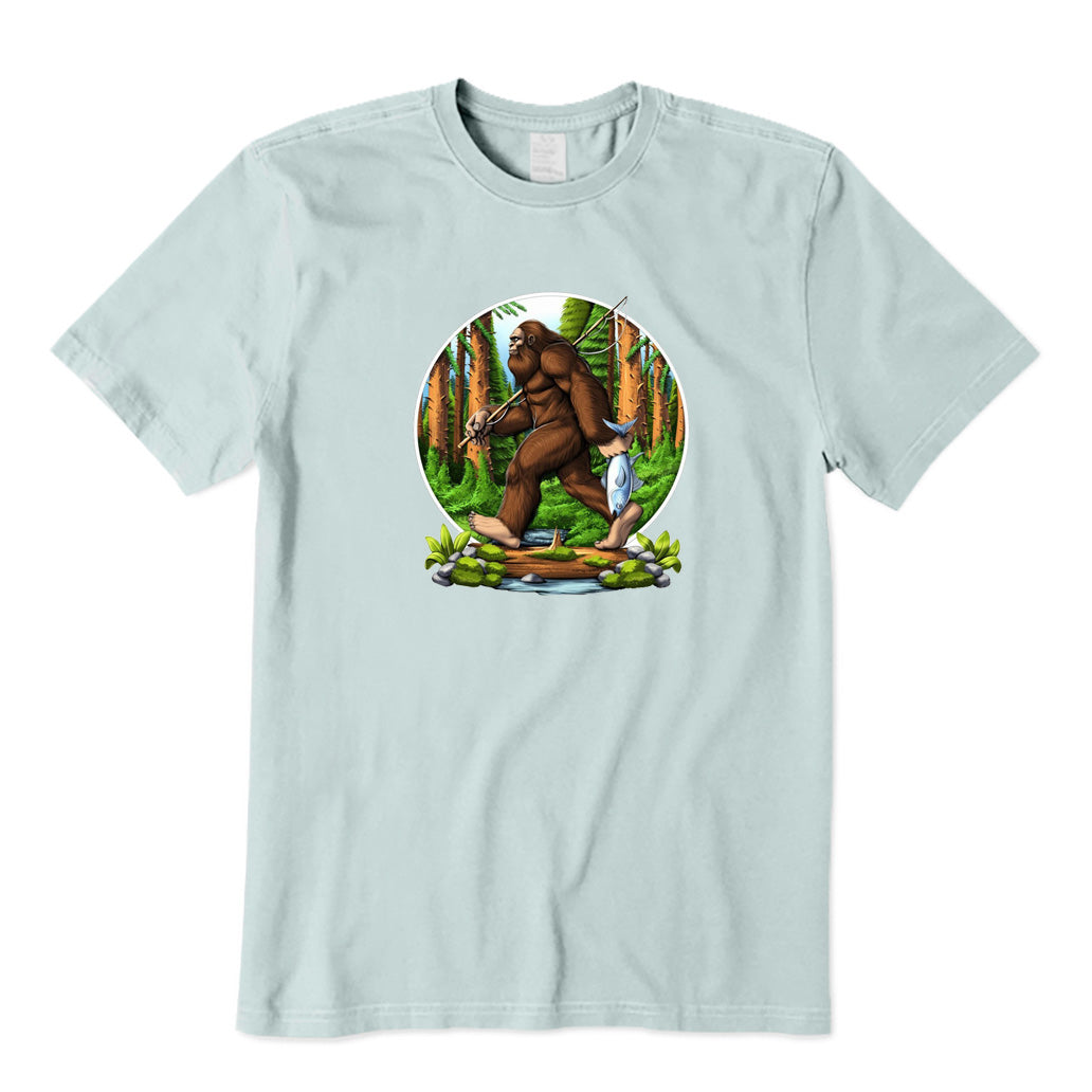 Sasquatch Catches A Fish T-Shirt