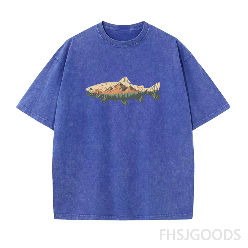 Vintage Fly Fishing Unisex Distressed T-Shirt