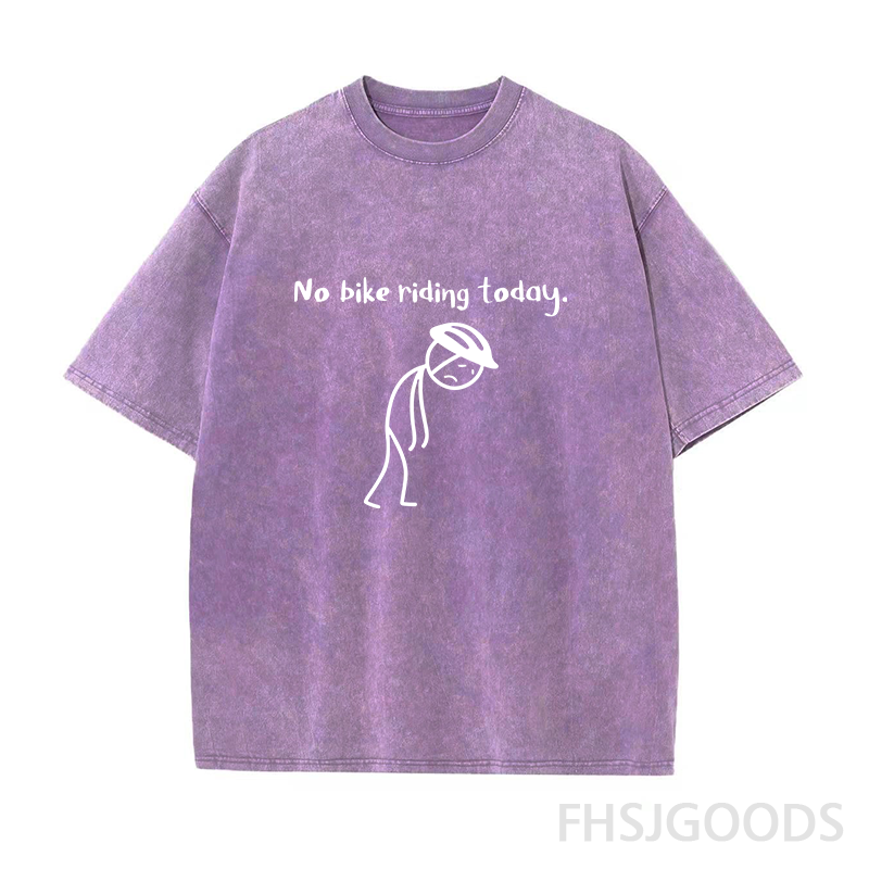 No Bike Riding Today Unisex Distressed T-Shirt