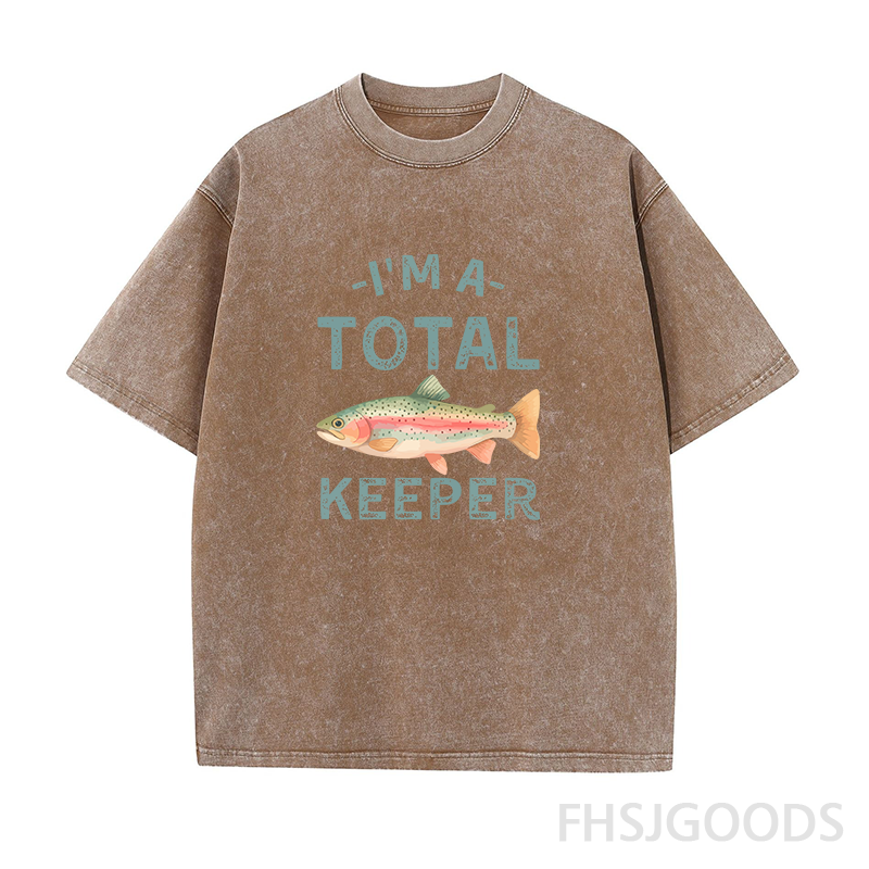 Total Keeper Fish Unisex Distressed T-Shirt