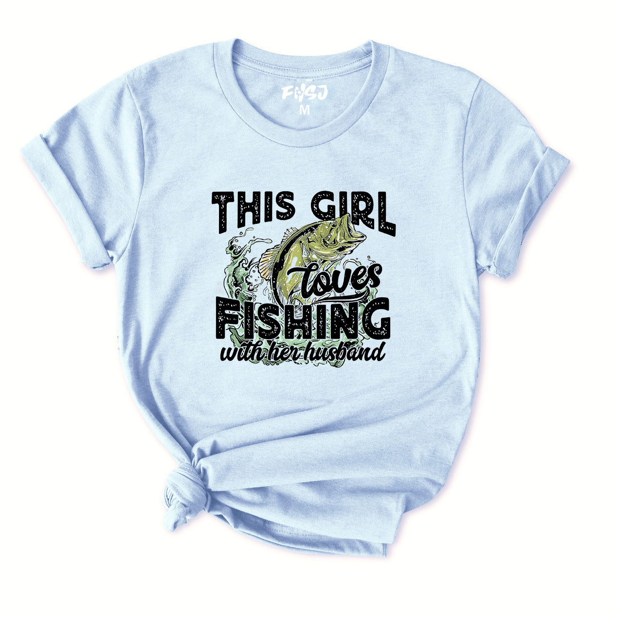 This Girl Loves Fishing with Her Husband T-Shirt for Women