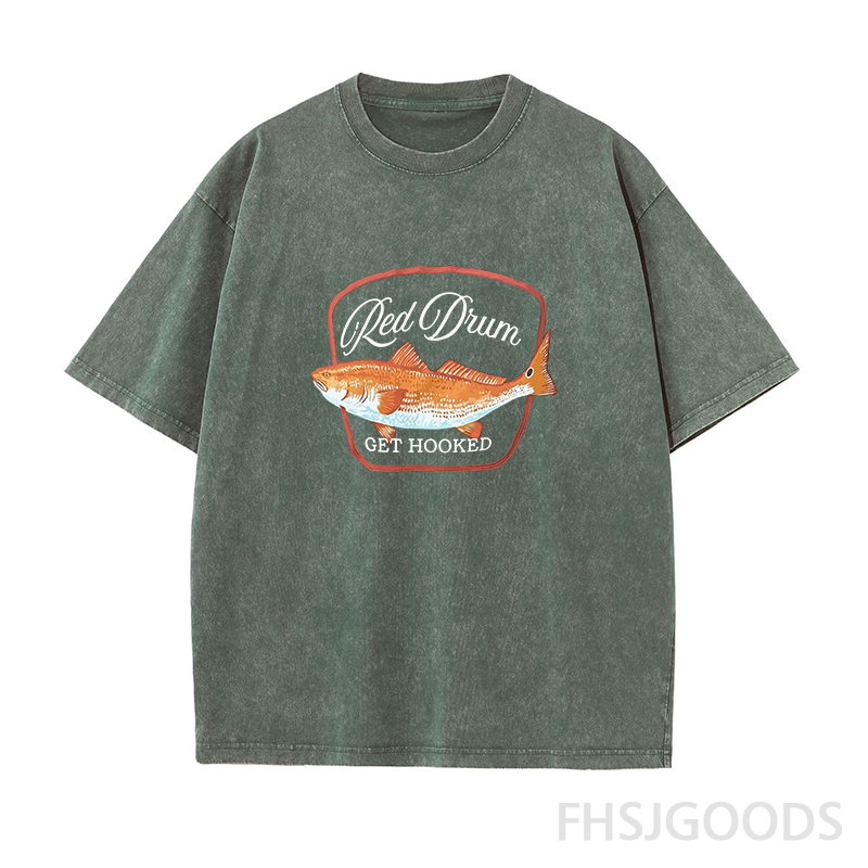 Red Drum Get Hooked Unisex Distressed T-Shirt