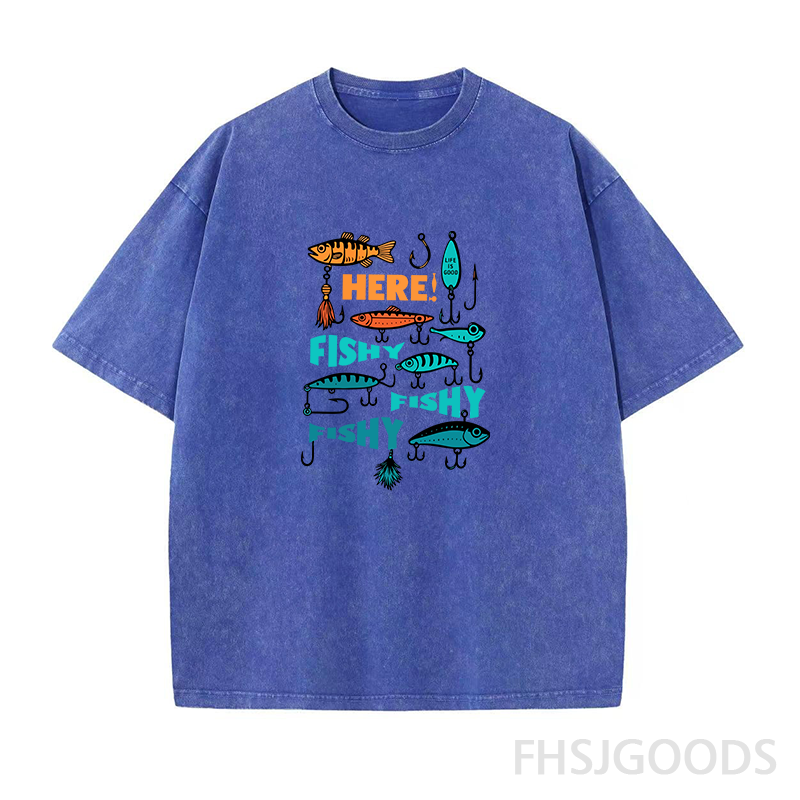 Fish Unisex Distressed T-Shirt