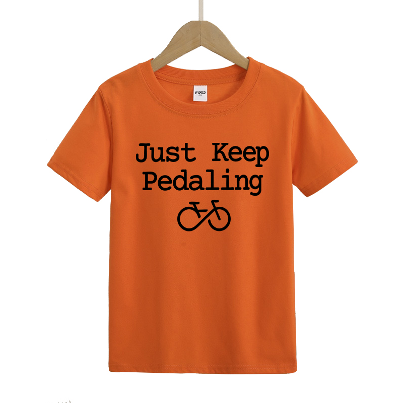 Just Keep Pedaling Cycling Kids T-Shirt