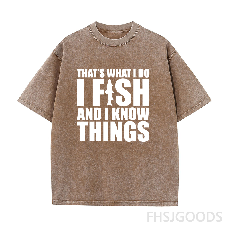 I Fish and I Know Things Unisex Distressed T-Shirt