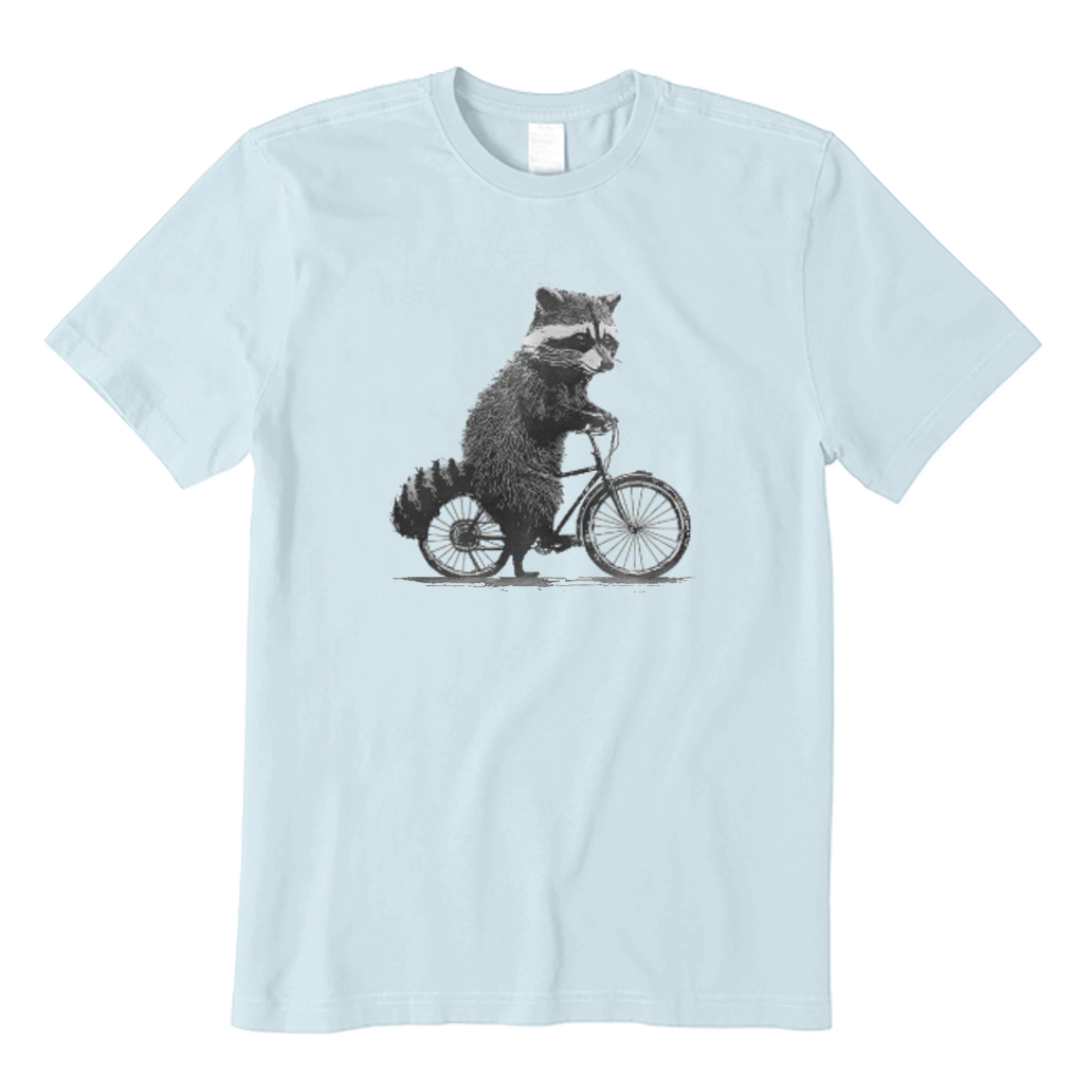 Funny Racoon Cycling T-shirt