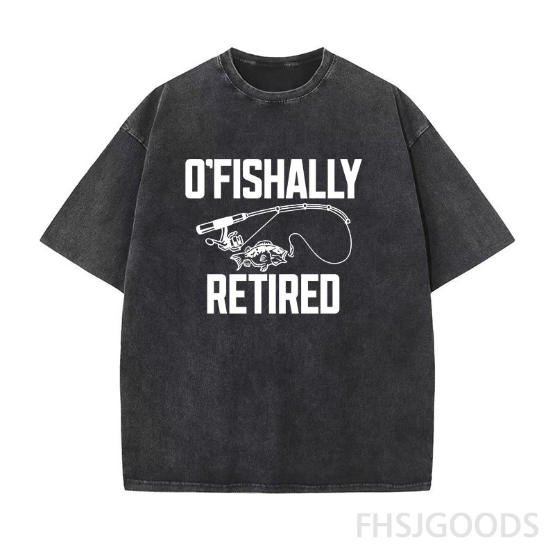 O'fishally Retired Unisex Distressed T-Shirt