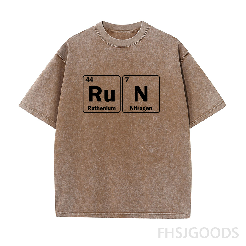 Run Periodic Table Unisex Distressed T-Shirt