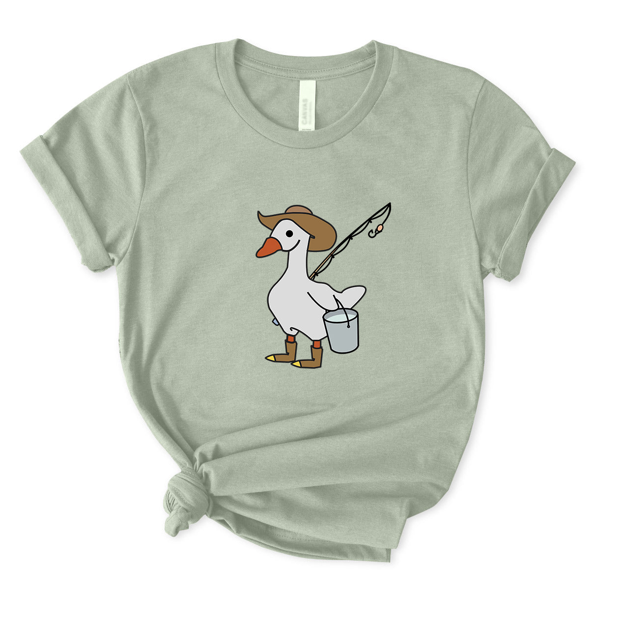 Silly Goose Gone Fishing T-Shirt for women