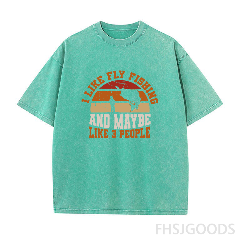I Like Fly Fishing and Maybe Like 3 People Unisex Distressed T-Shirt