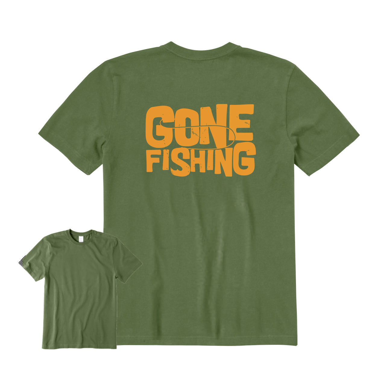 Gone Fishing Back Graphic T-Shirt