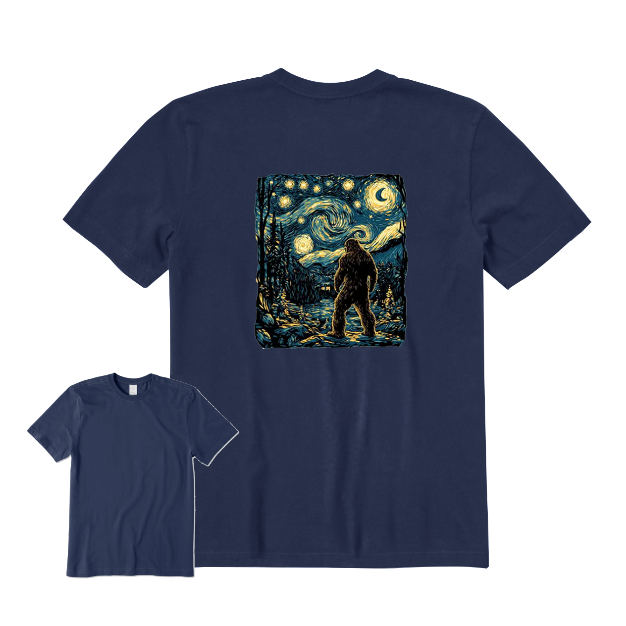 Tee Bigfoot Van Gogh Starry Night T-Shirt