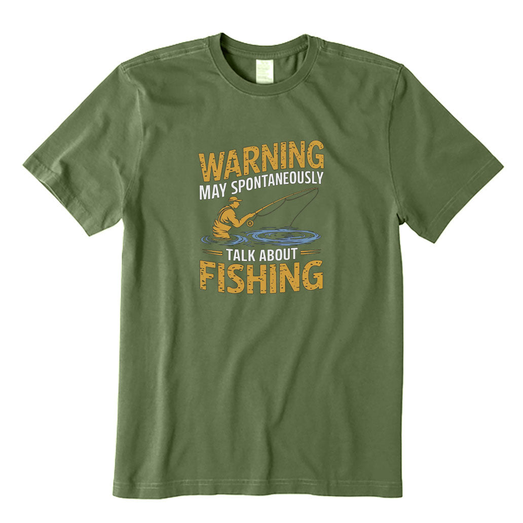 Warning May Spontaneously Talk about Fishing T-Shirt