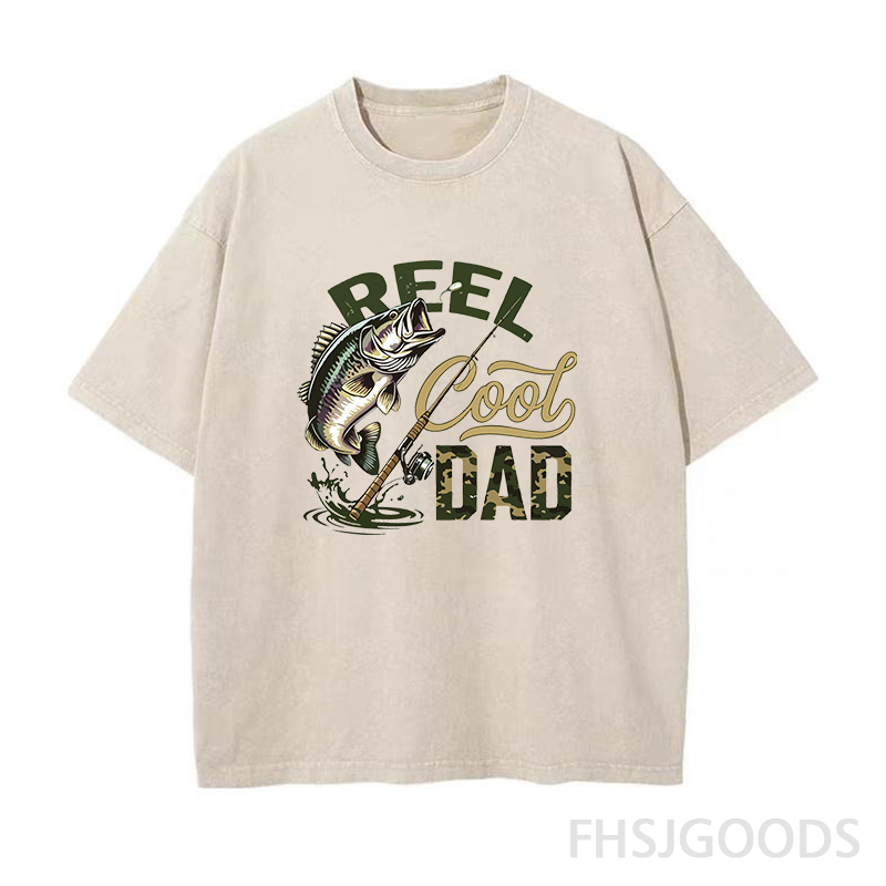 Fishing Dad Unisex Distressed T-Shirt