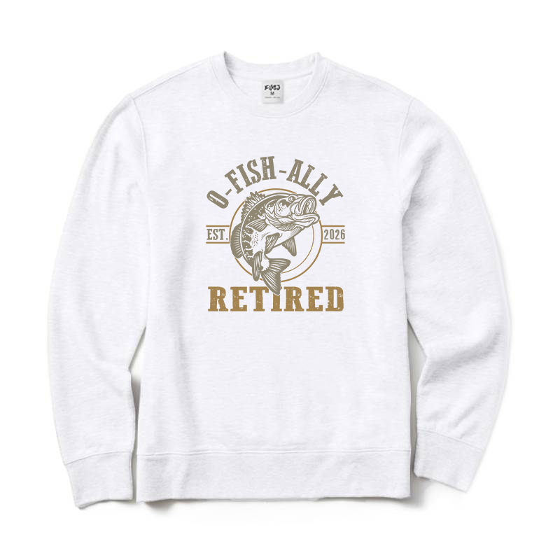 O Fish Ally Retired Est 2026 Fishing Crewneck Sweatshirt