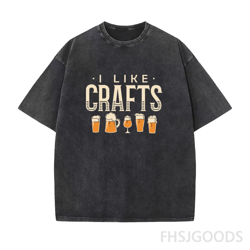 I Like Crafts Craft Beer Unisex Distressed T-Shirt