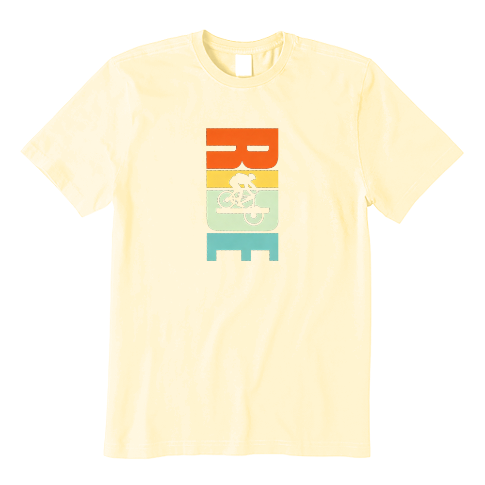 Retro RIDE MTB Rider Silhouette T-shirt