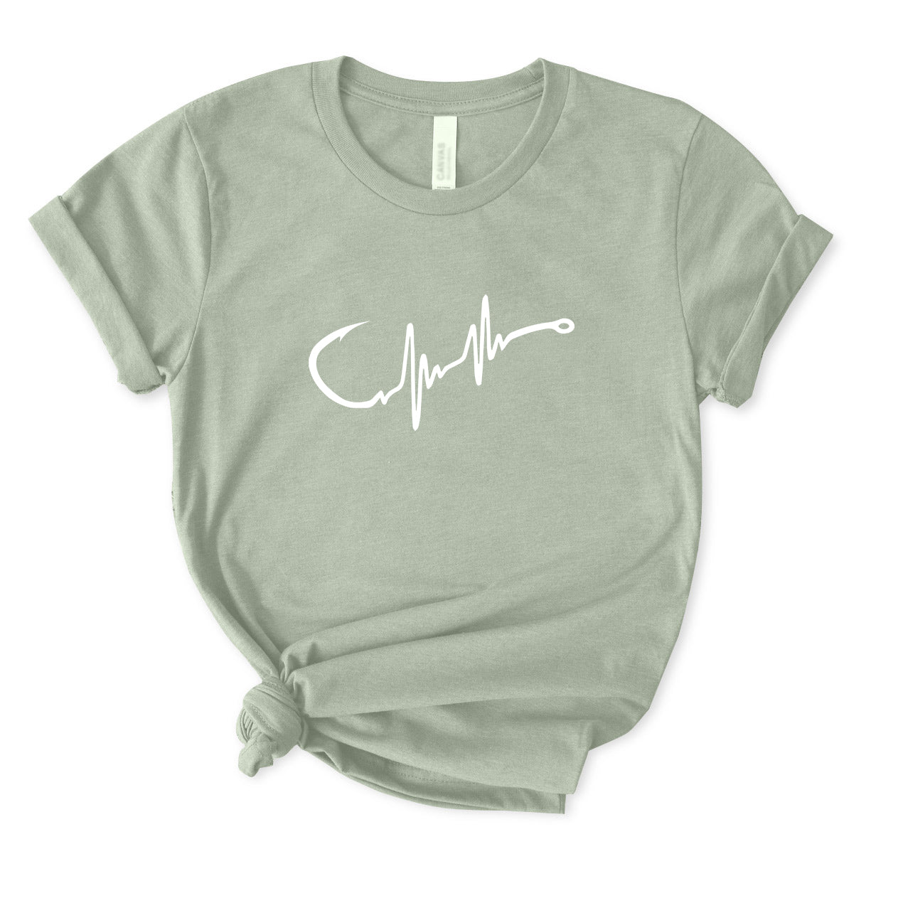 Fishing Hook Heart Beat T-Shirt FOR WOMEN
