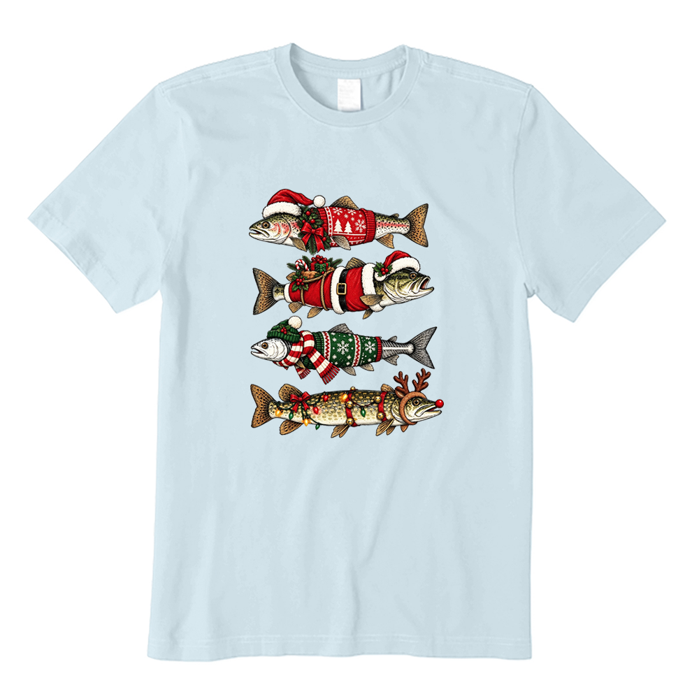 Christmas Trout Fishing T-Shirt