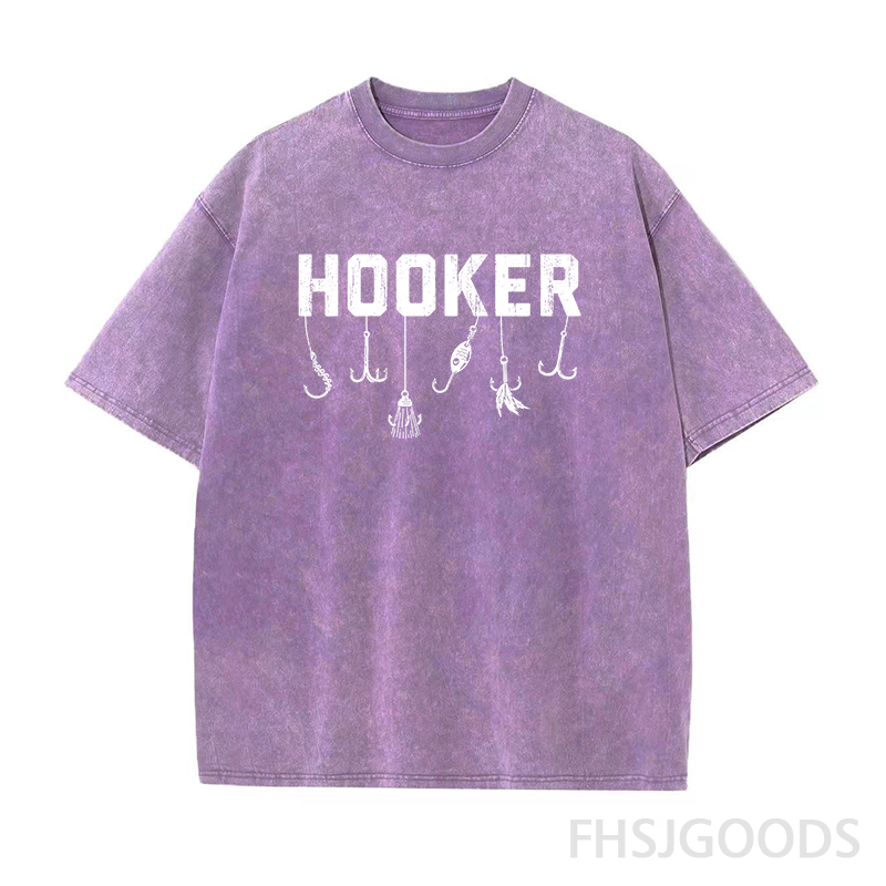 Fishing Hooker Unisex Distressed T-Shirt