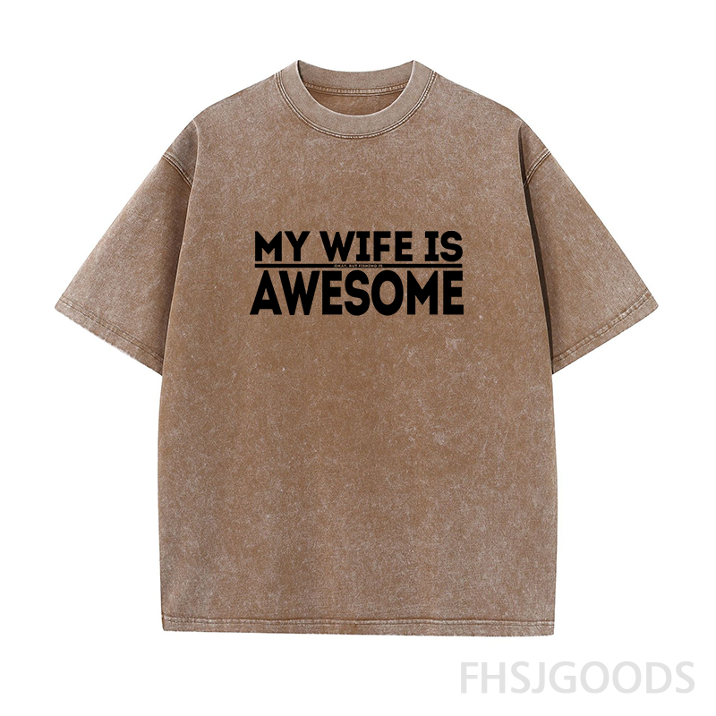 My Wife Is Okay Fishing Is AWESOME Unisex Distressed T-Shirt
