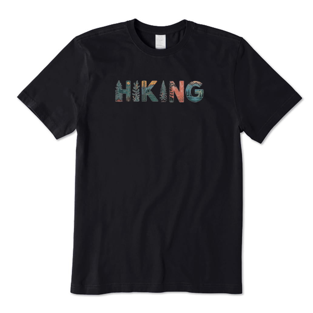 Mountain and Tree Hiking T-Shirt