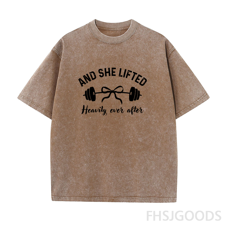 And She Lifted Heavily Ever After Unisex Distressed T-Shirt