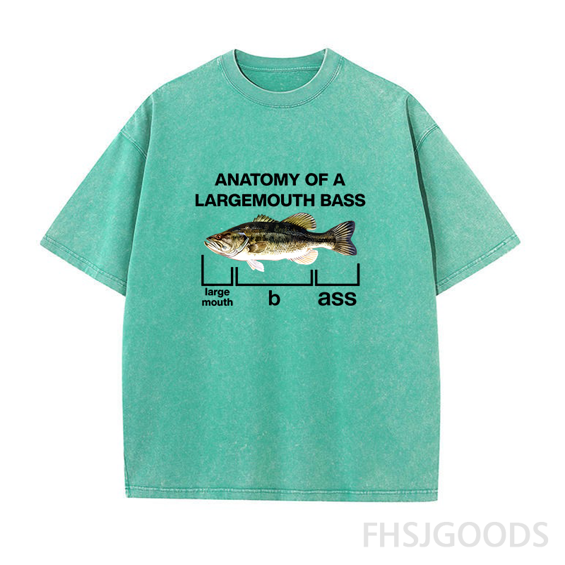 Anatomy Of A Large Mouth Bass Fish Unisex Distressed T-Shirt