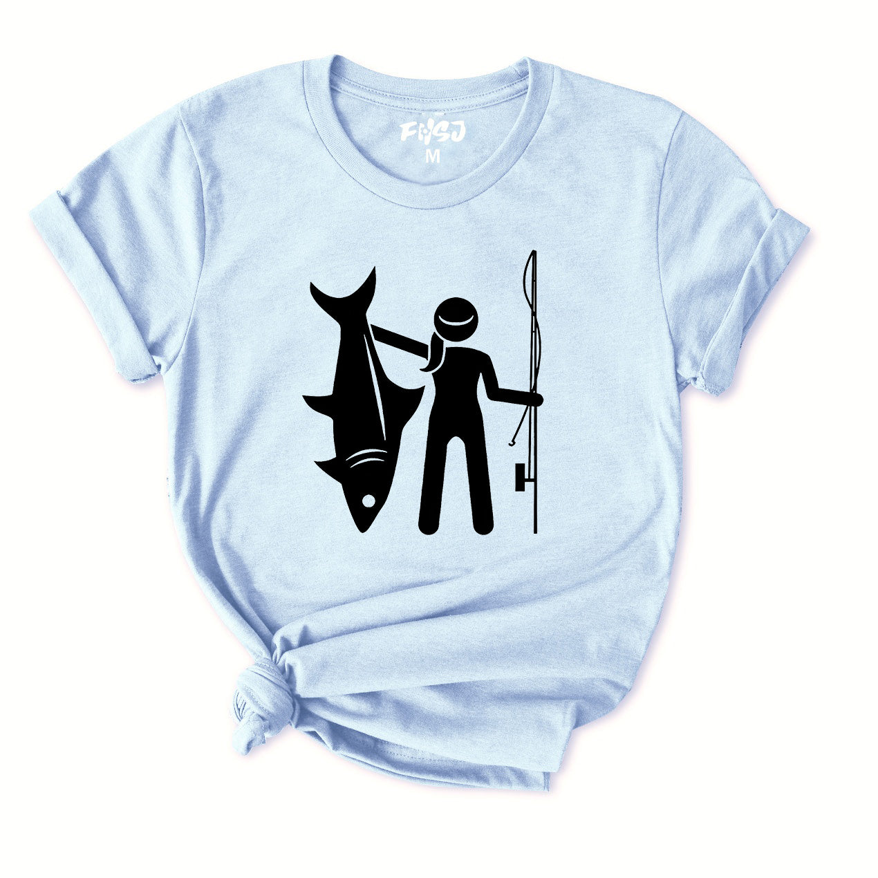 Girl Fishing T-Shirt for Women