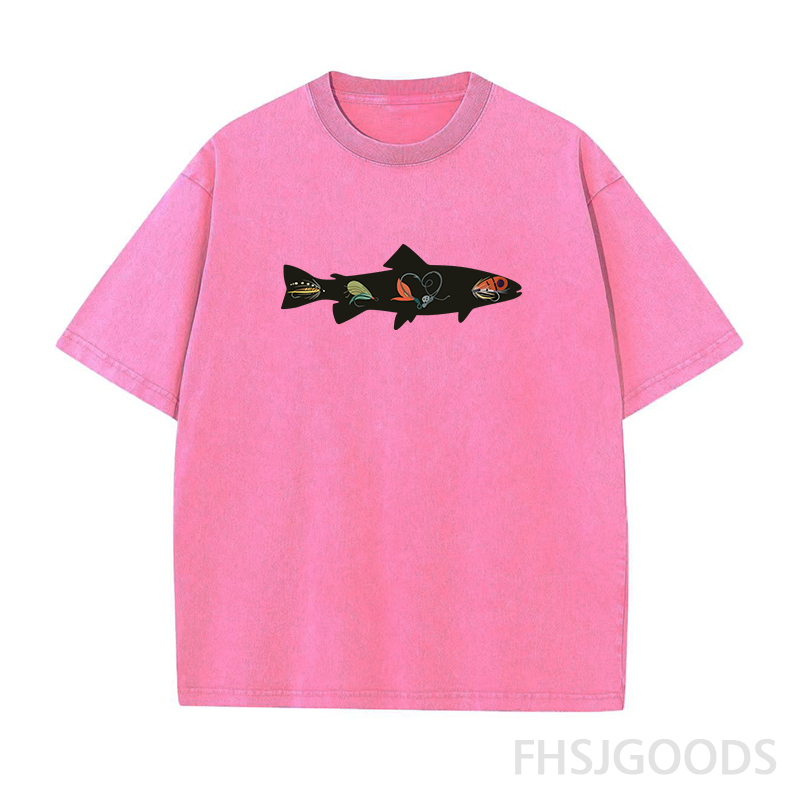 Trout Fishing Unisex Distressed T-Shirt