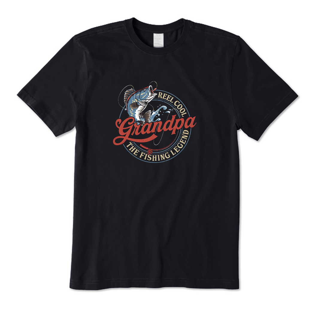 Reel Cool Grandpa Fishing T-Shirt