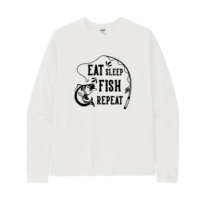 Eat Sleep Fish Repeat Long Sleeve T-Shirt