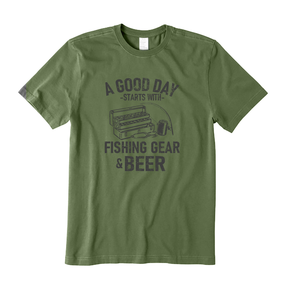 A Good Day Starts With Fishing Gear & Beer T-Shirt