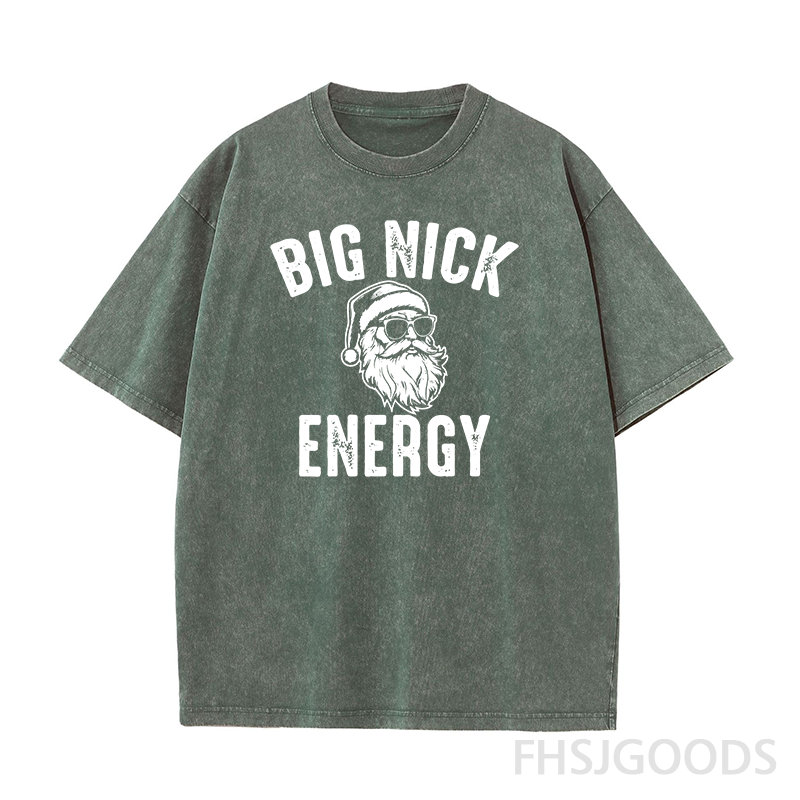 Big Nick Energy Santa Unisex Distressed T-Shirt