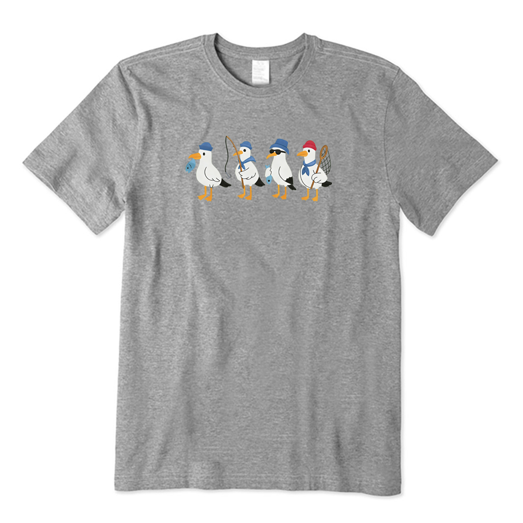 Funny Fishing Seagulls T-shirt