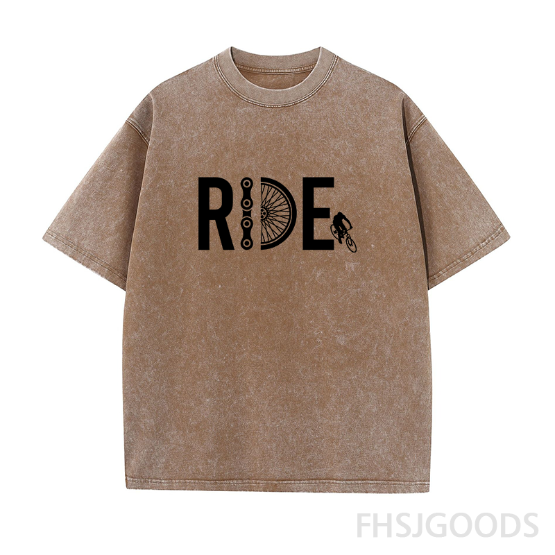 Bicycle Ride Unisex Distressed T-Shirt