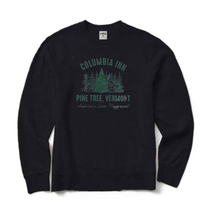 Christmas Columbia Inn Pine Tree Vermont Crewneck Sweatshirt