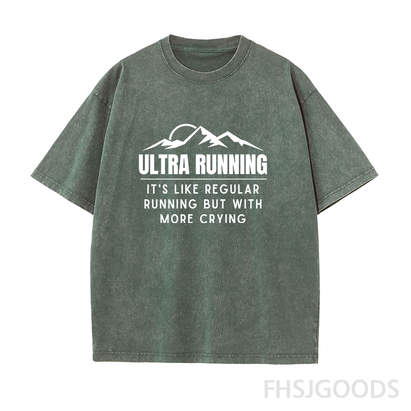 Funny Ultra Running Unisex Distressed T-Shirt