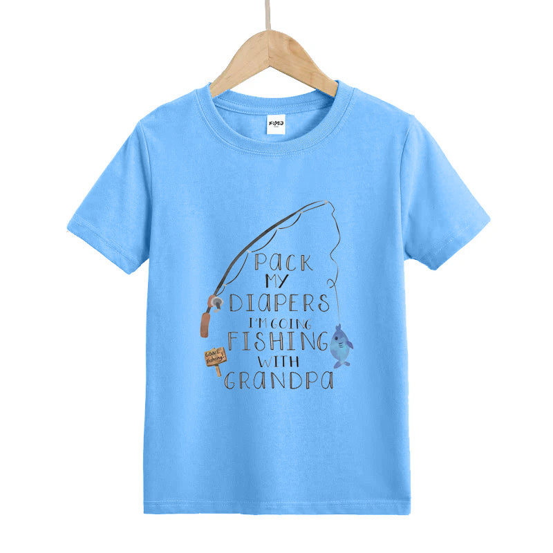 Grandpa's Fishing Buddy Kid's T-Shirts