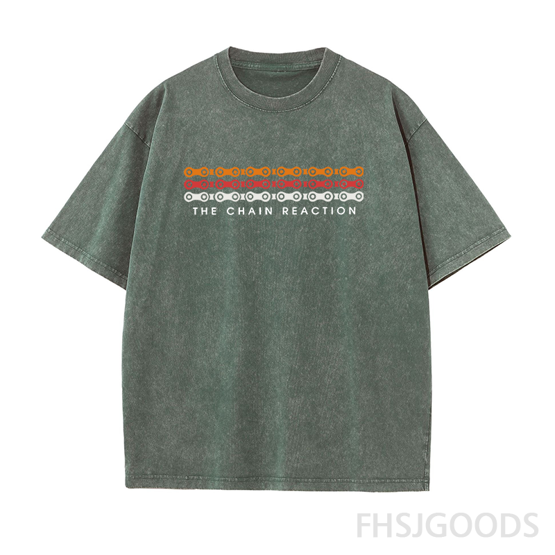 The Chain Reaction Cycling Unisex Distressed T-Shirt