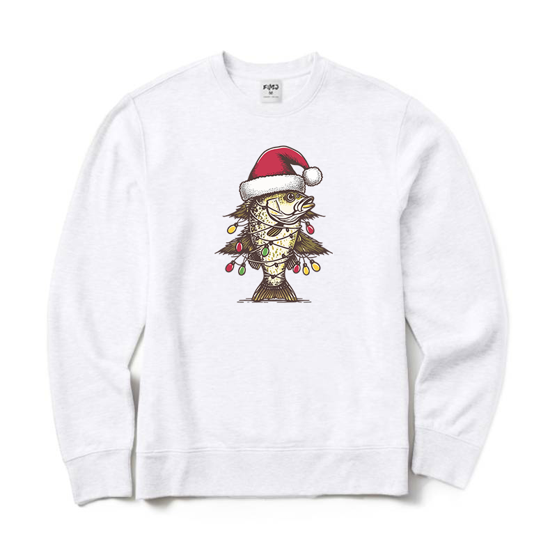 Crappie Fishing Christmas Crewneck Sweatshirt