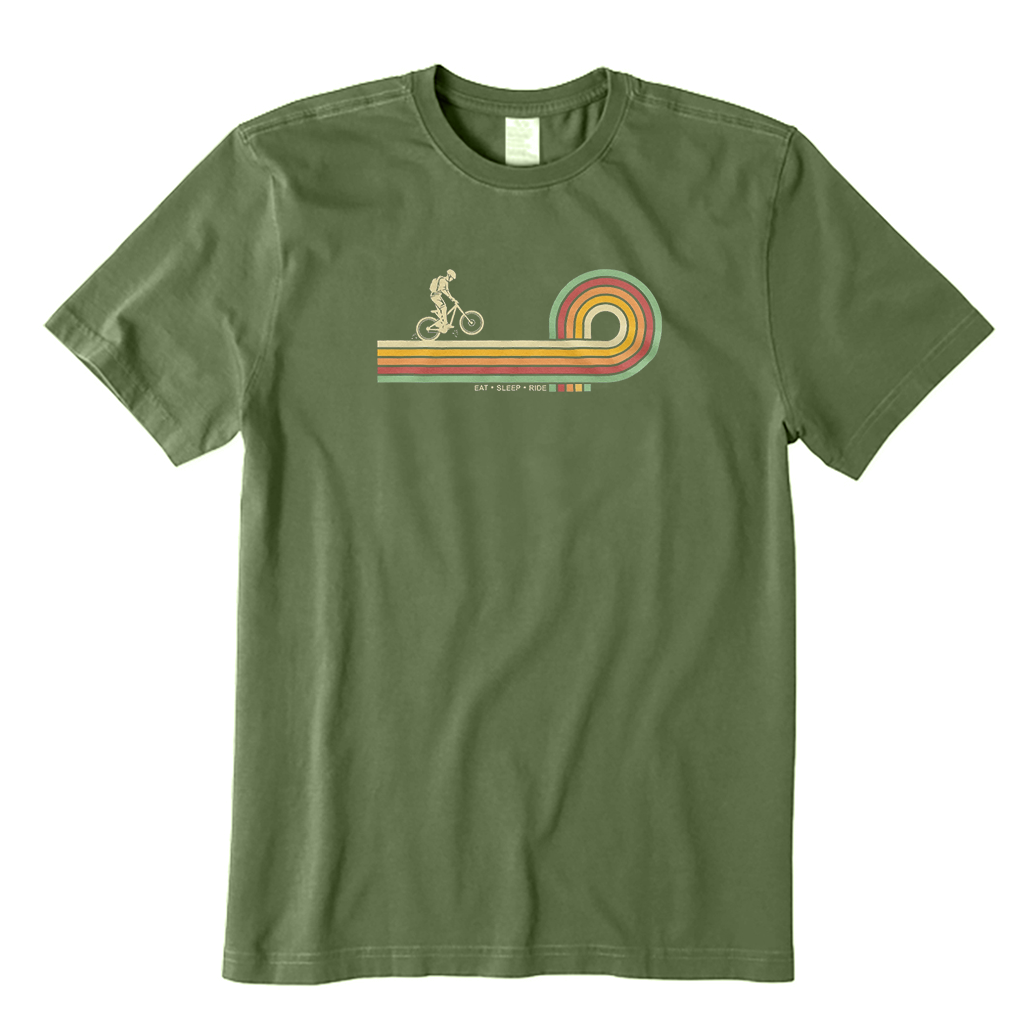 Retro Lines Mountain Bike T-Shirt