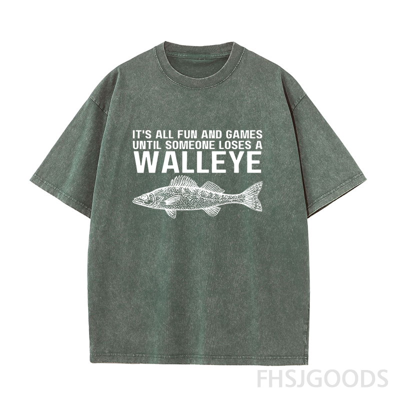 It's All Fun and Games Until Someone Loses A Walleye Unisex Distressed T-Shirt