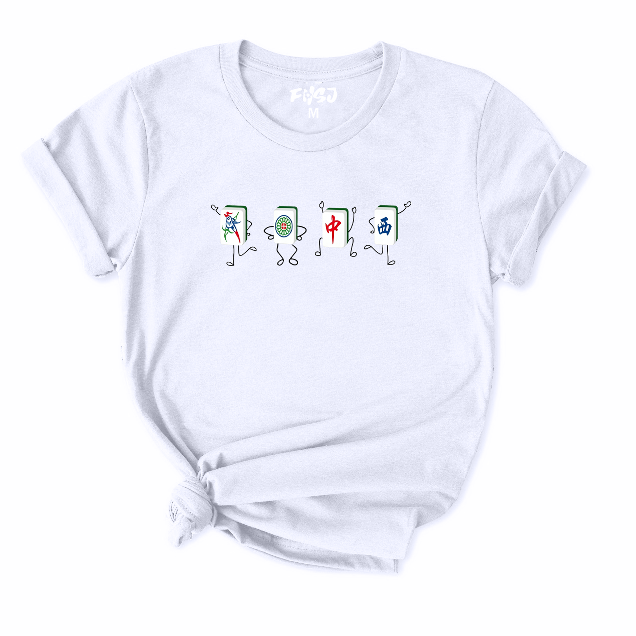 Funny Dancing Mahjong T-Shirt for Women