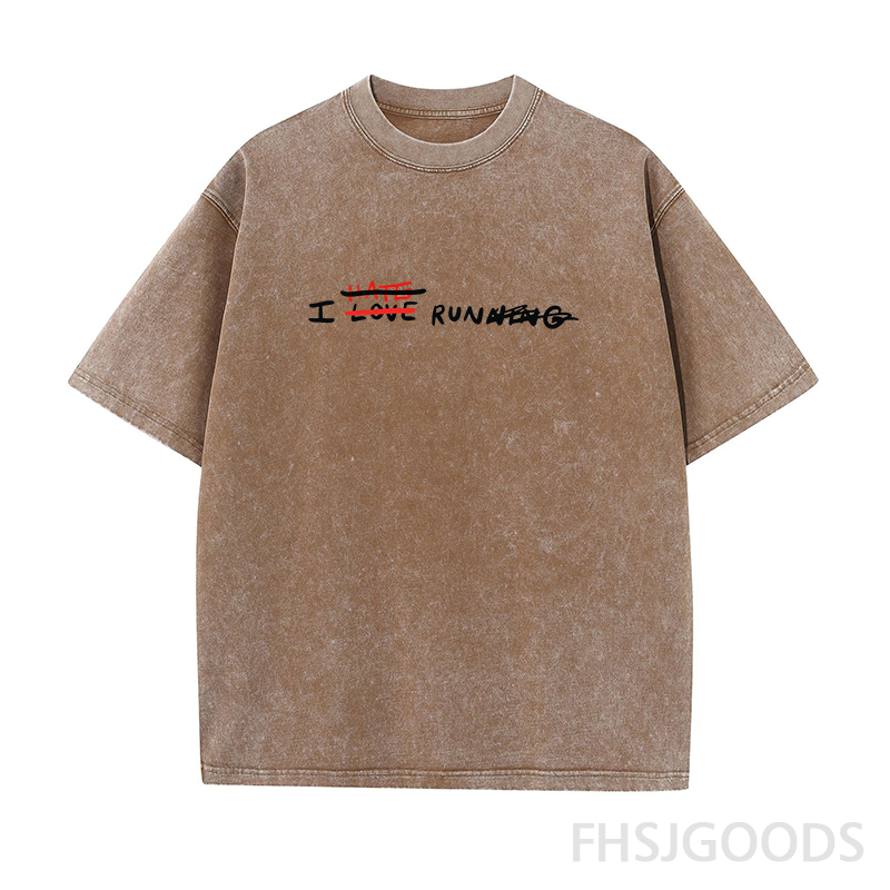 I Love Running Unisex Distressed T-Shirt