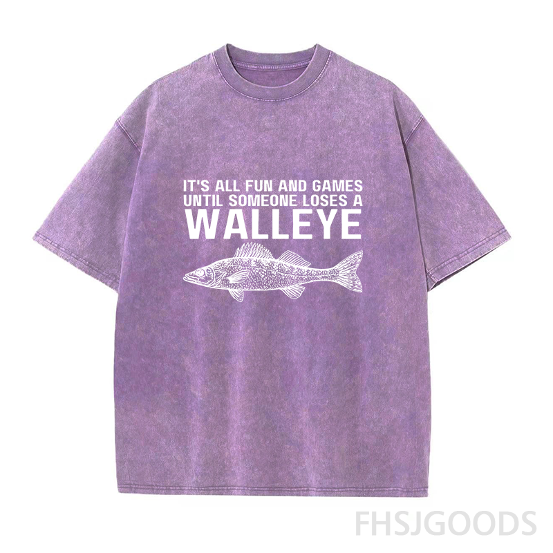 It's All Fun and Games Until Someone Loses A Walleye Unisex Distressed T-Shirt