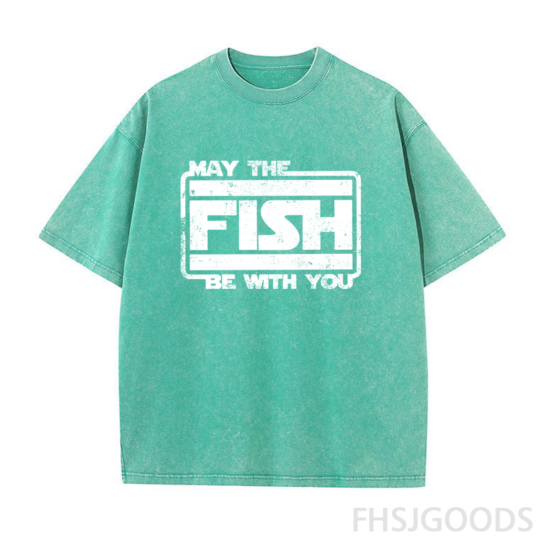 May The Fish Be with You Unisex Distressed T-Shirt