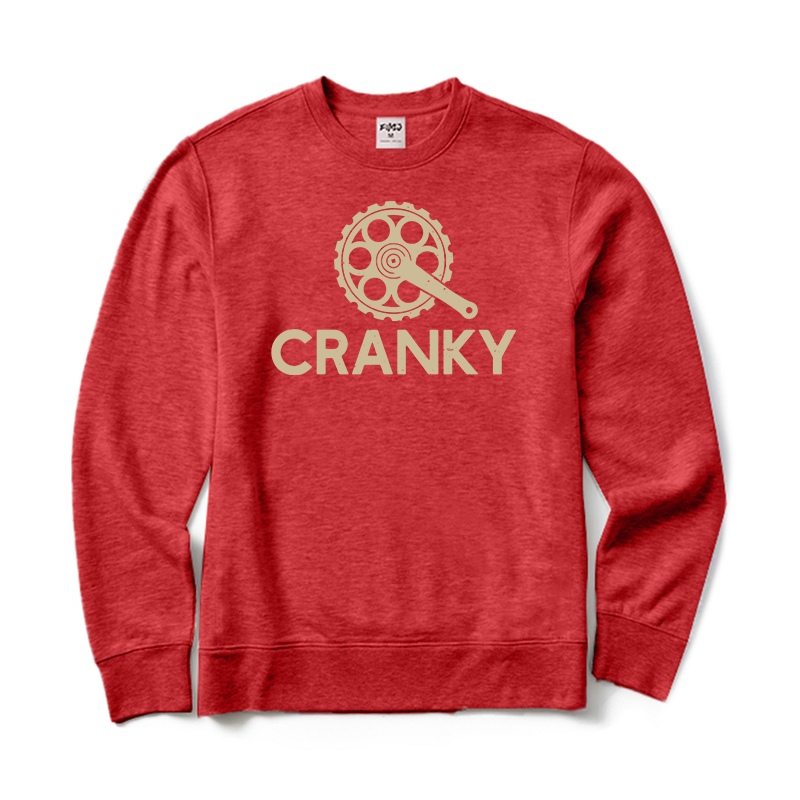 Cranky Funny Bike Crewneck Sweatshirt