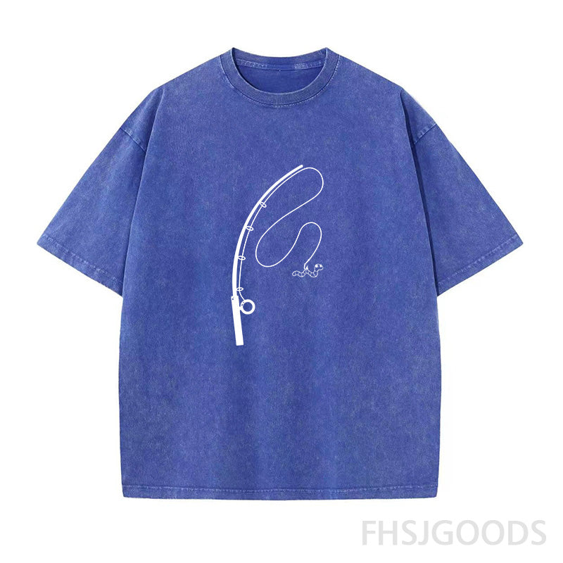 Fishing Unisex Distressed T-Shirt